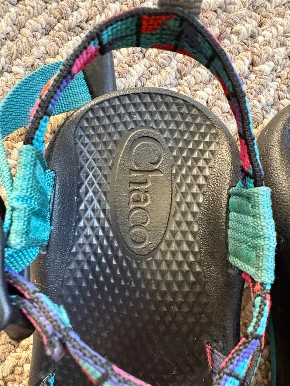 Chaco Kids ZX1 Ecotread Break Teal Multicolor Strappy Sandals Size 2